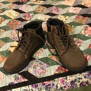 Skechers leather boots, Relaxed Fit Segment Garnet, Brown, New w/o tags, Sz10